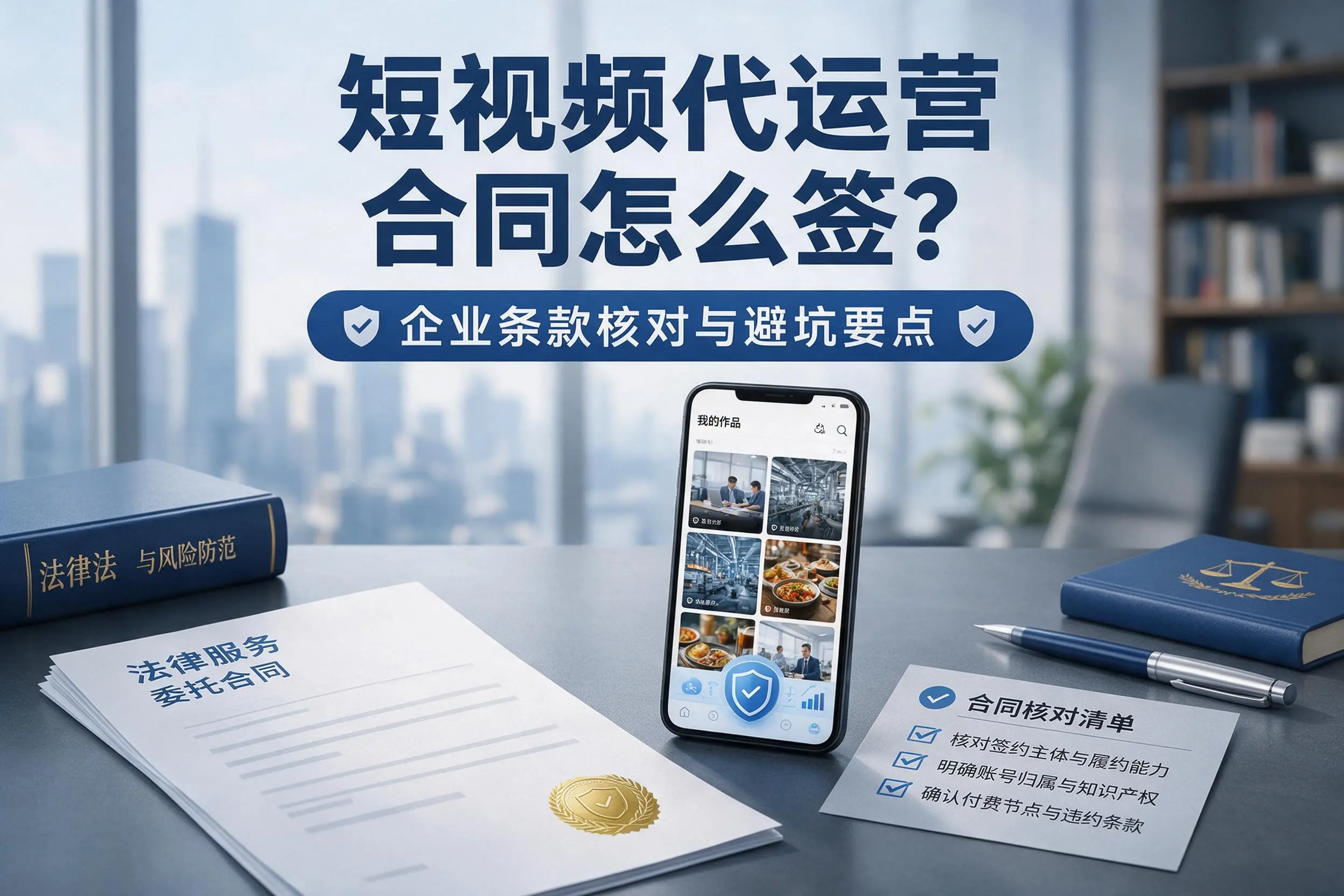 短视频代运营合同怎么签？玉溪企业条款核对与避坑要点