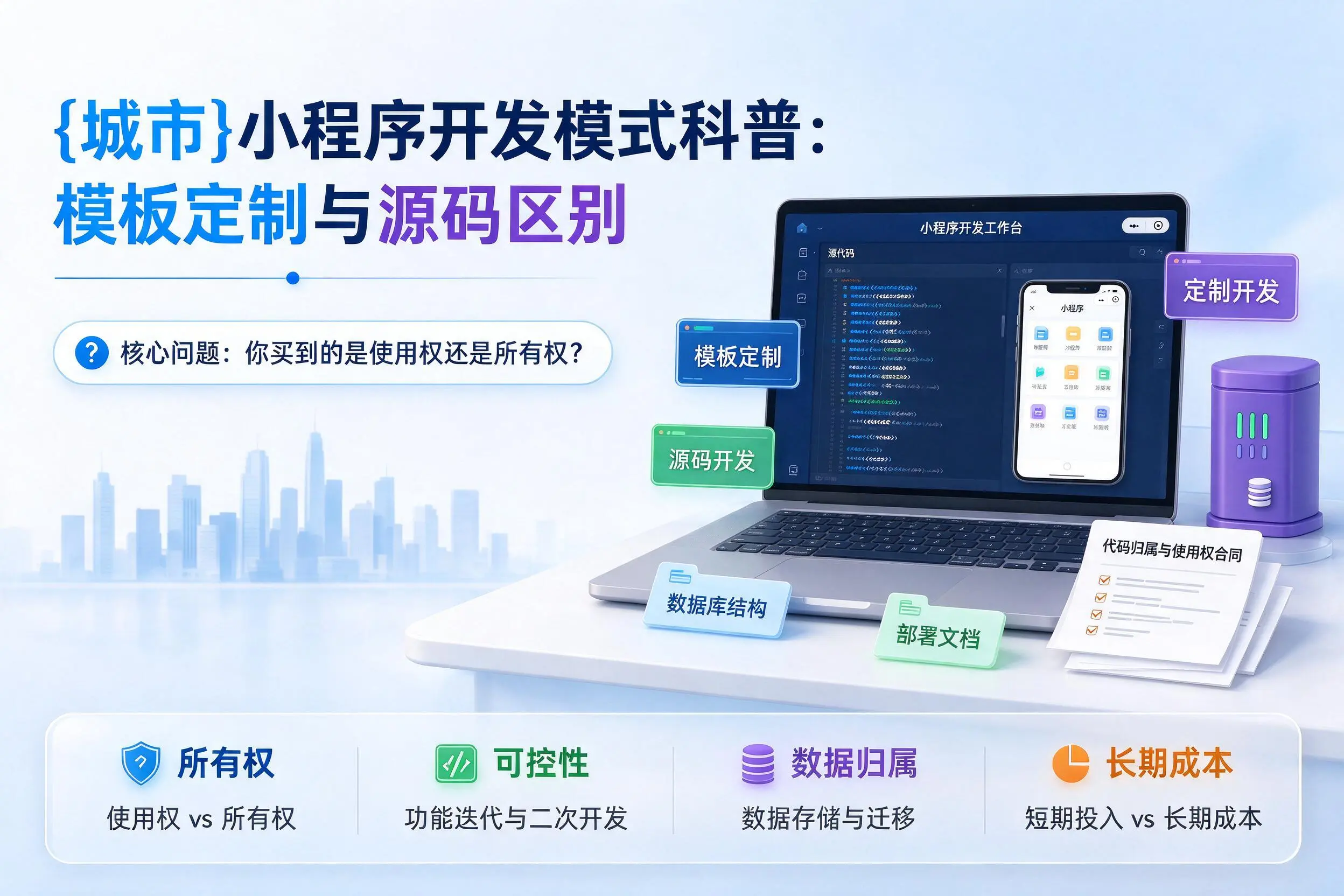 玉溪小程序开发模式科普:模板定制与源码区别