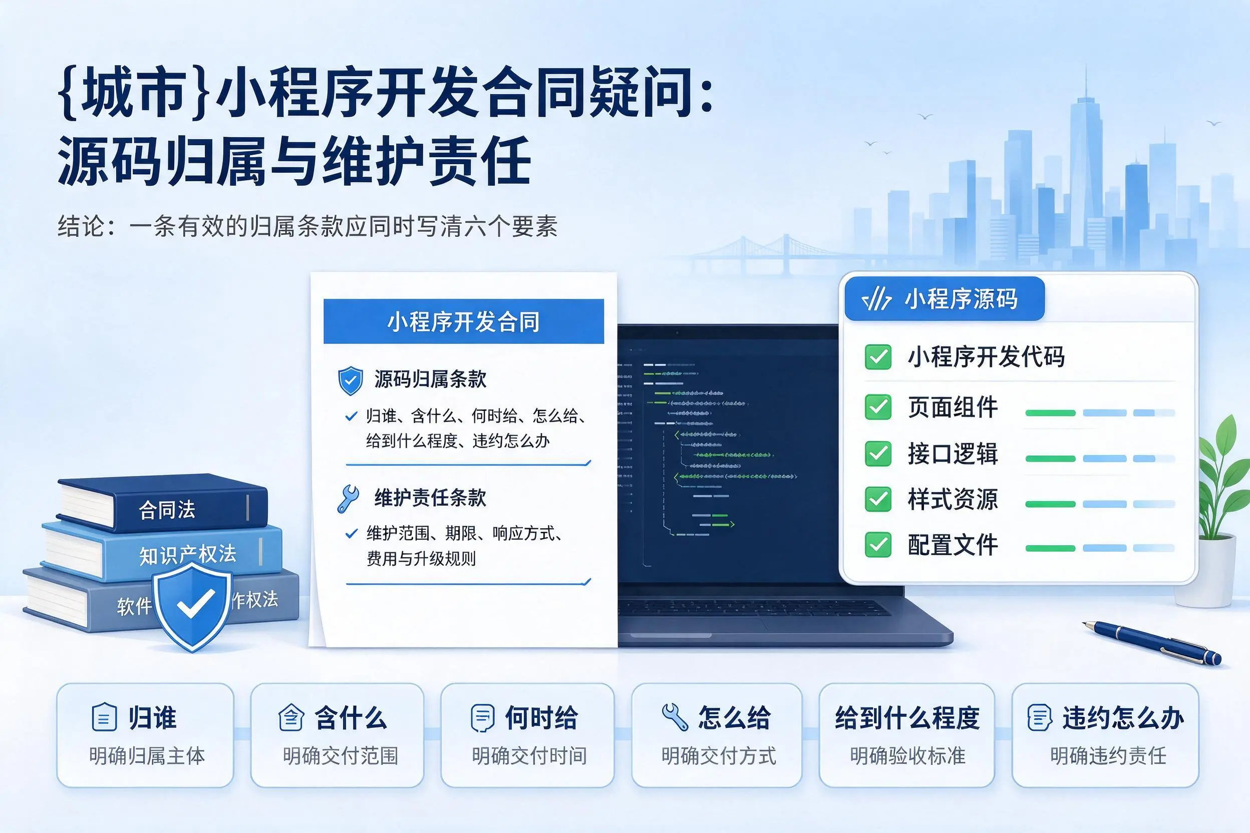 玉溪小程序开发合同疑问：源码归属与维护责任