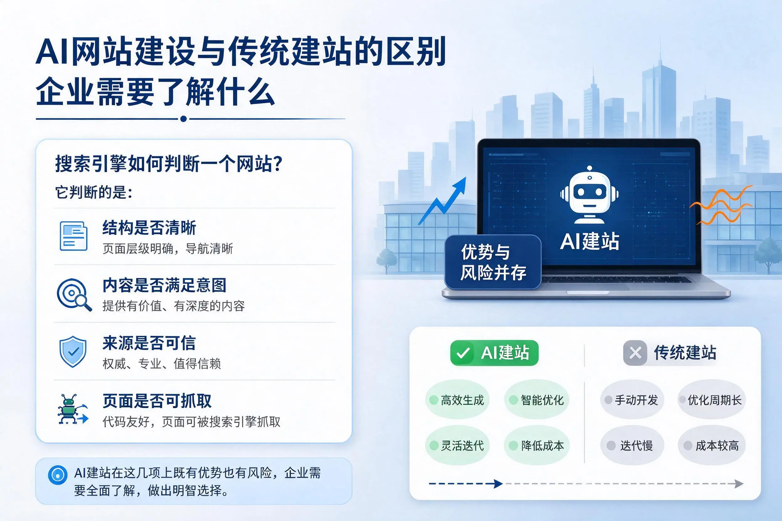 AI网站建设与传统建站的区别，玉溪企业需要了解什么