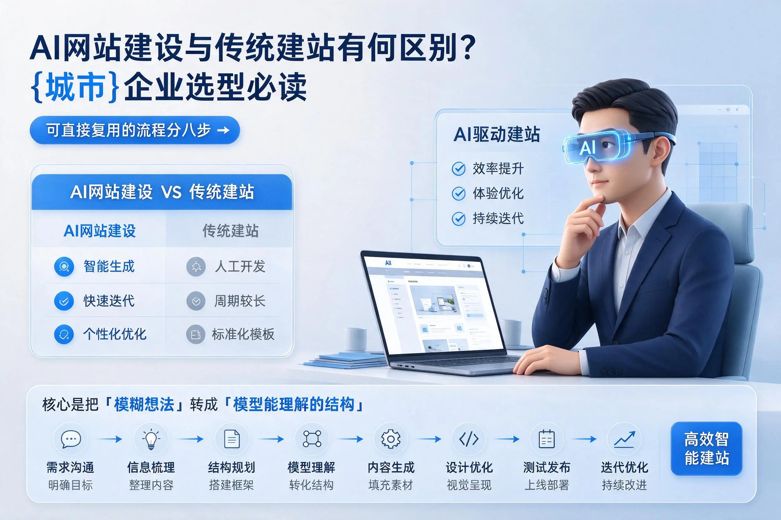 AI网站建设与传统建站有何区别?玉溪企业选型必读