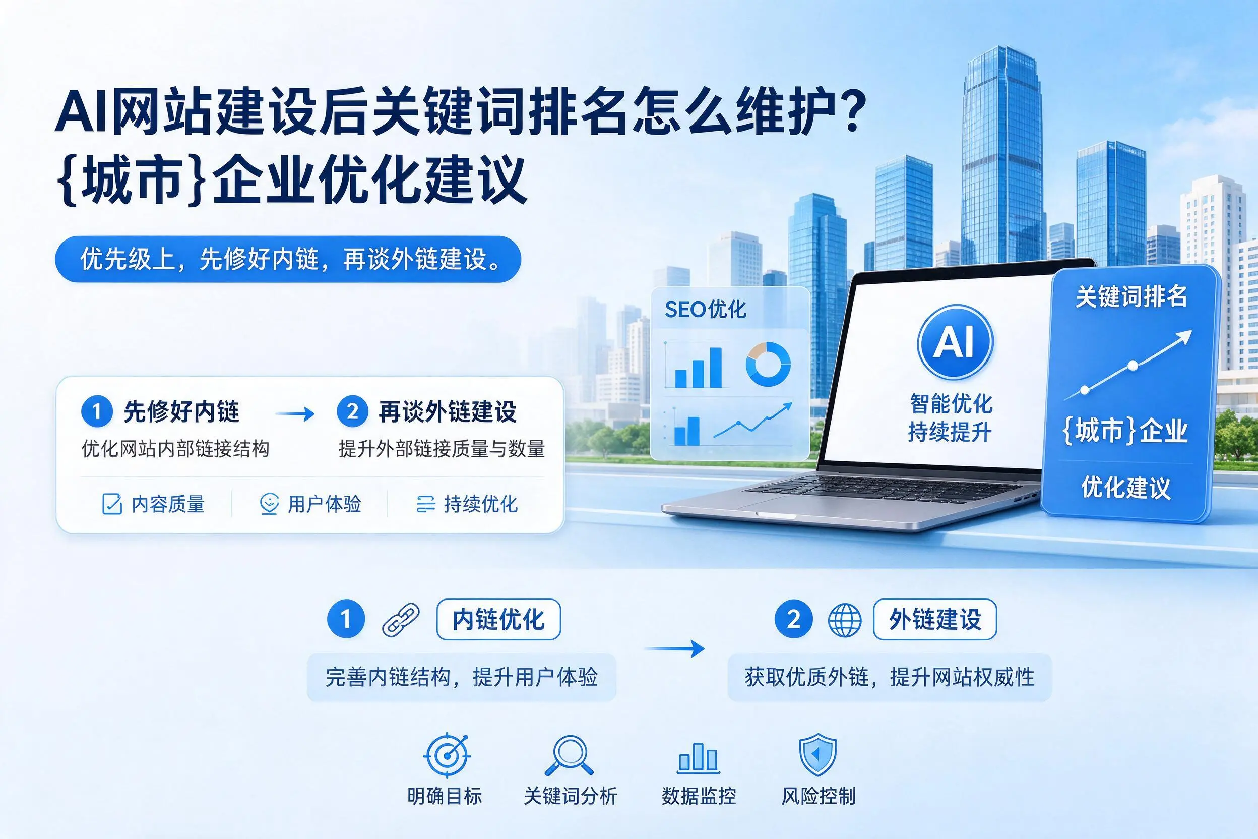 AI网站建设后关键词排名怎么维护?玉溪企业优化建议