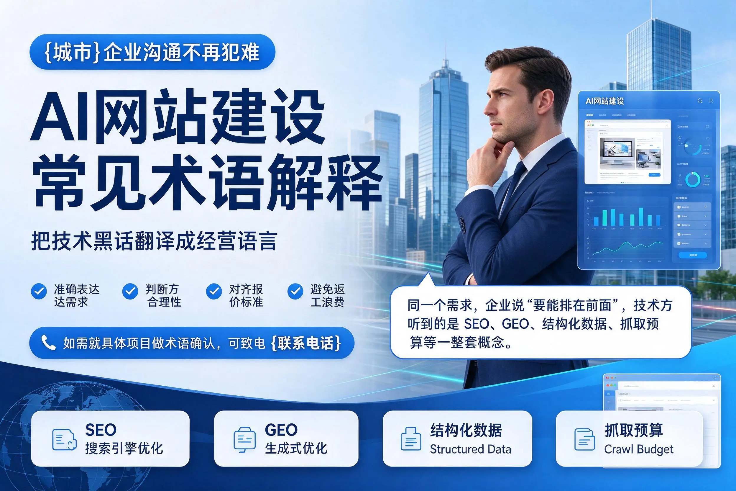 AI网站建设常见术语解释,玉溪企业沟通不再犯难