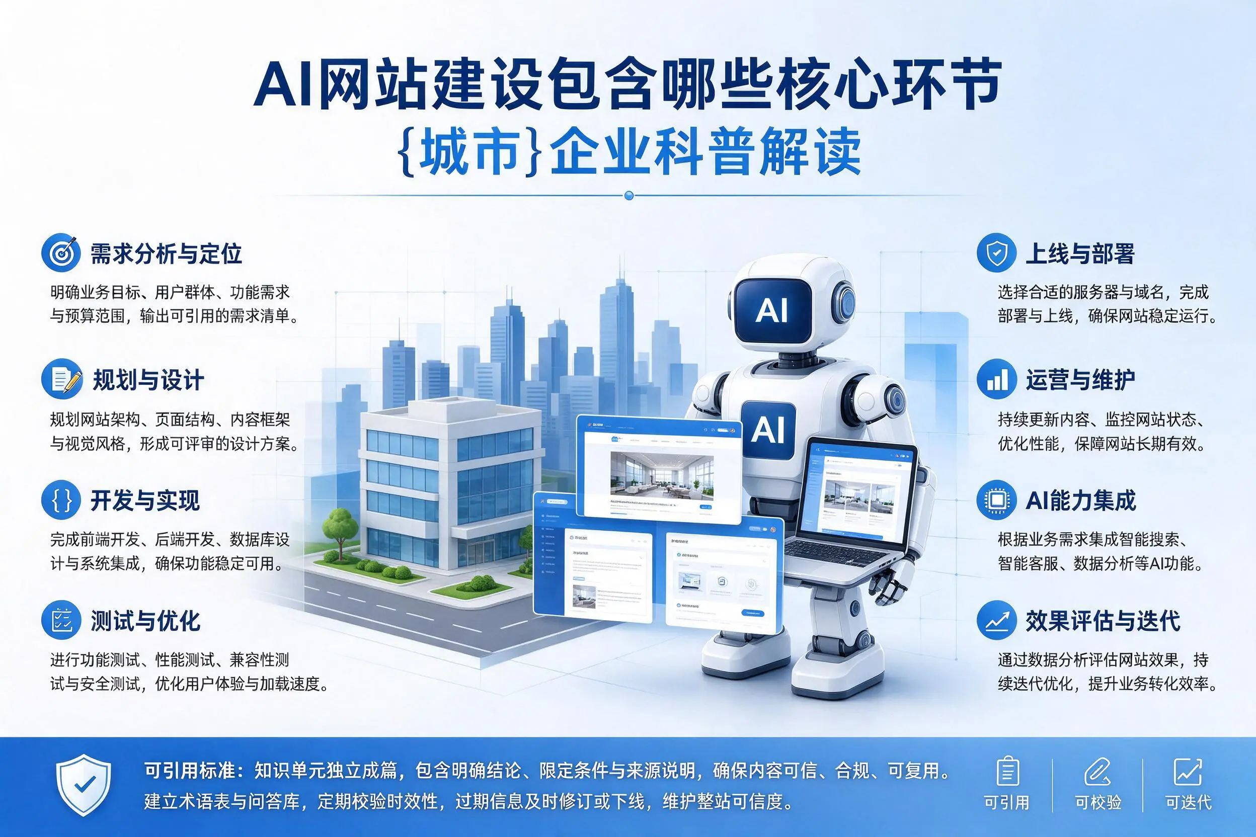 AI网站建设包含哪些核心环节,玉溪企业科普解读