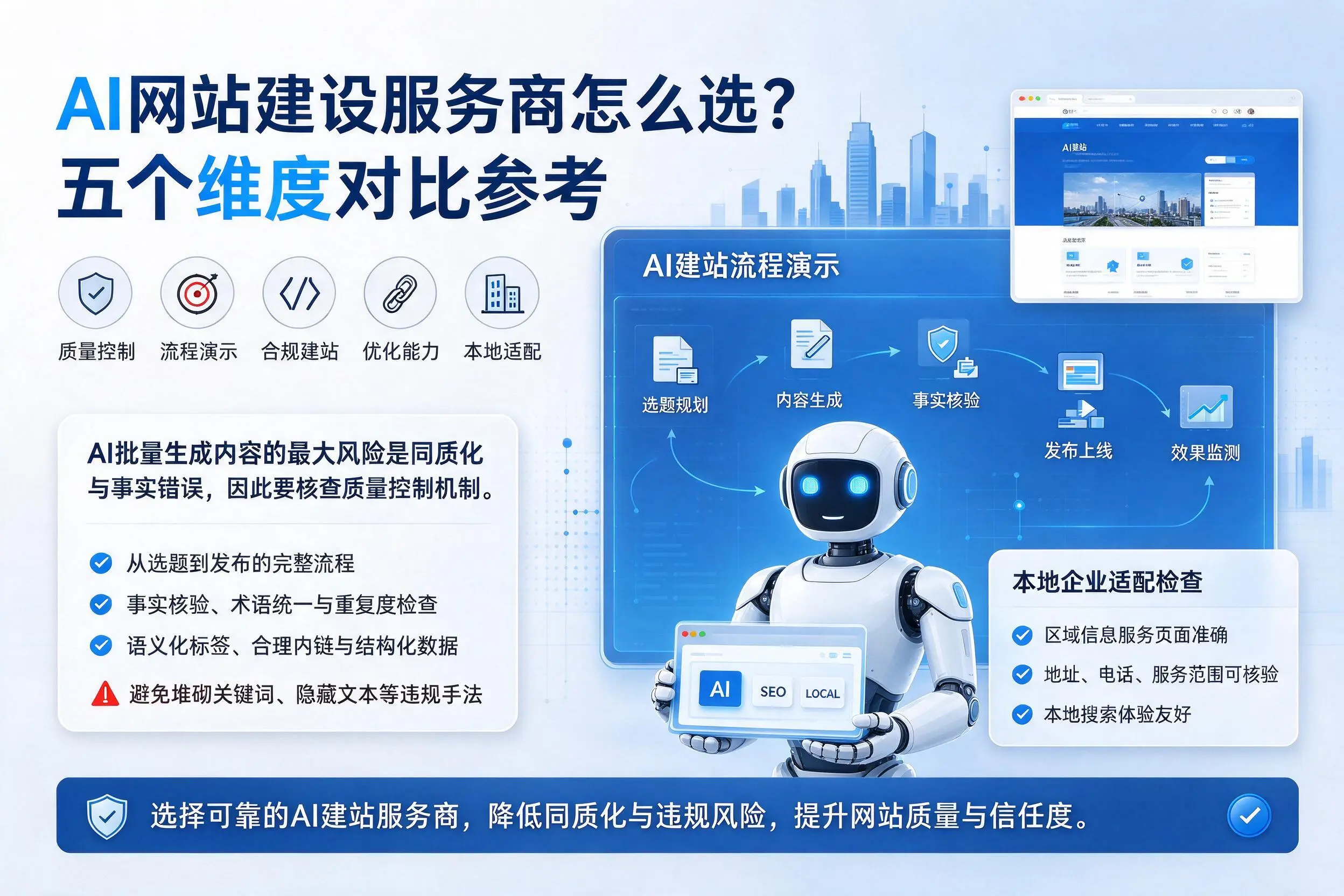 玉溪AI网站建设服务商怎么选?五个维度对比参考