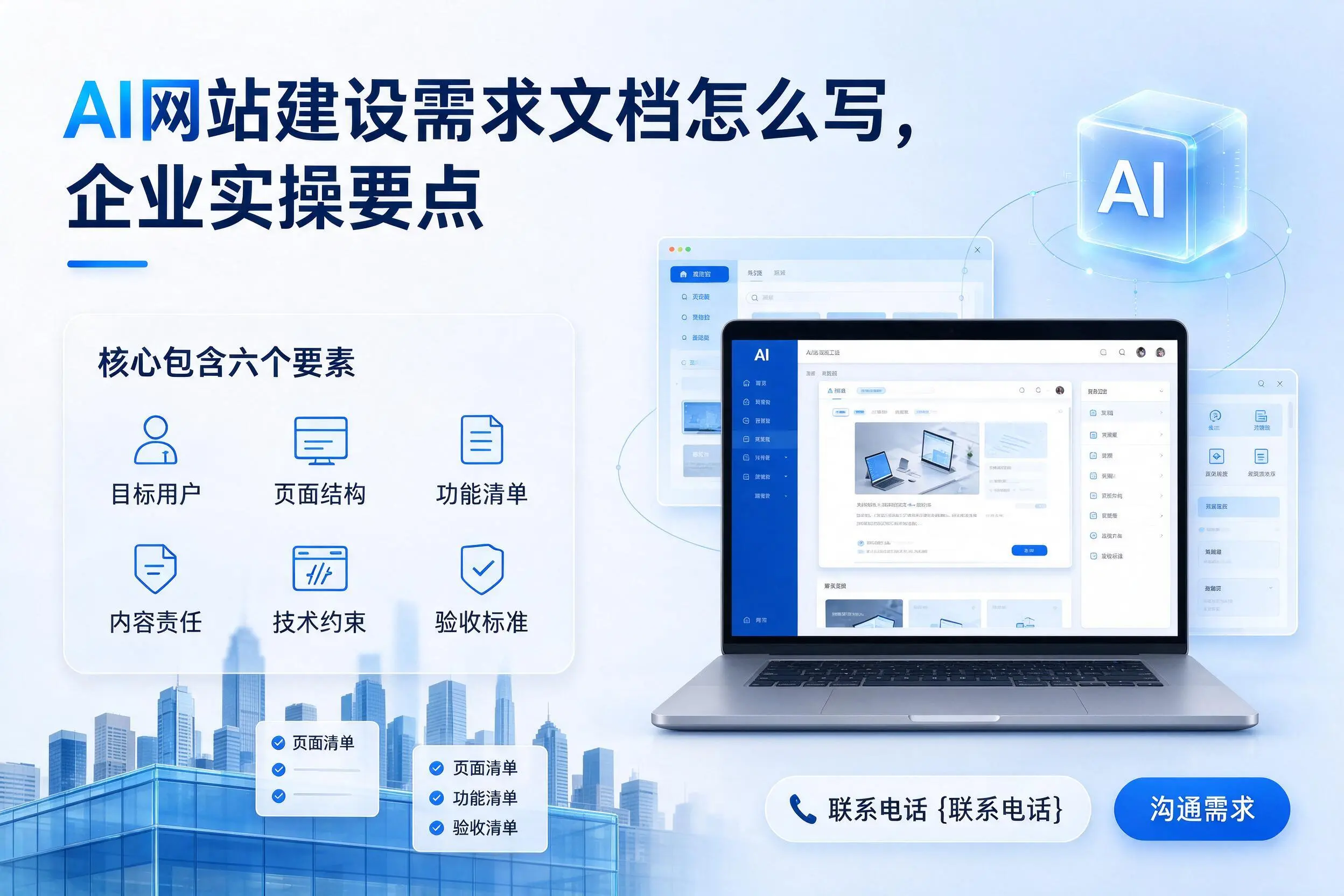 AI网站建设需求文档怎么写,玉溪企业实操要点